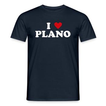Herz USA Stadt - Ich Liebe Plano - Männer T-Shirt - Navy - Vorne - AI Model Male 178 light (178cm)