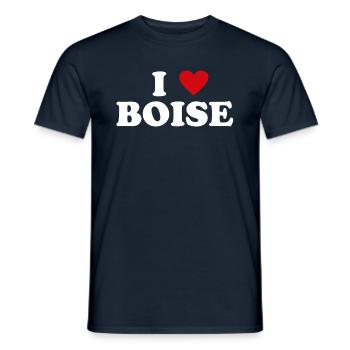 Herz USA Stadt - Ich Liebe Boise - Männer T-Shirt - Navy - Vorne - AI Model Male 178 light (178cm)