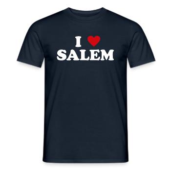 Heart USA City - I Love Salem - Men's T-Shirt - navy - Front - AI Model Male 178 light (178cm)