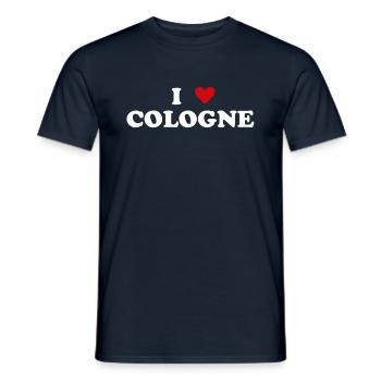 Herz Germany Stadt - Ich Liebe Cologne - Männer T-Shirt - Navy - Vorne - AI Model Male 178 light (178cm)