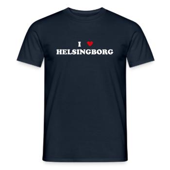 Herz Sweden Stadt - Ich Liebe Helsingborg - Männer T-Shirt - Navy - Vorne - AI Model Male 178 light (178cm)