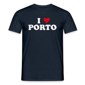 Heart Portugal City - I love Porto - Men's T-Shirt - navy - Front - AI Model Male 178 light (178cm)