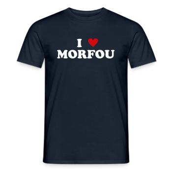 Herz Cyprus Stadt - Ich Liebe Morfou - Männer T-Shirt - Navy - Vorne - AI Model Male 178 light (178cm)