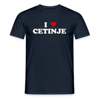 Herz Montenegro Stadt - Ich Liebe Cetinje - Männer T-Shirt - Navy - Vorne - AI Model Male 178 light (178cm)