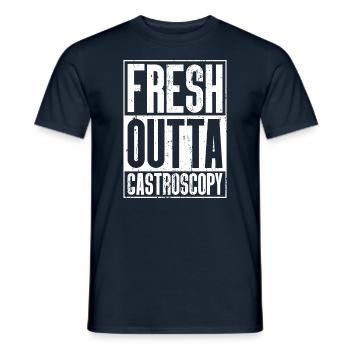 Frische Outta -Operation - Gastroskopie - Männer T-Shirt - Navy - Vorne - AI Model Male 178 light (178cm)
