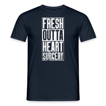 Frische Outta -Operation - Herz - Männer T-Shirt - Navy - Vorne - AI Model Male 178 light (178cm)