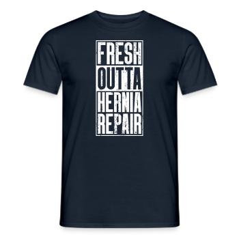 Fresh Outta Surgery - Hip Replacement - Men's T-Shirt - navy - Front - AI Model Male 178 light (178cm)