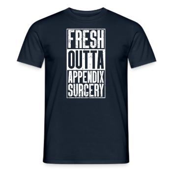 Frische Outta -Operation - Anhang - Männer T-Shirt - Navy - Vorne - AI Model Male 178 light (178cm)