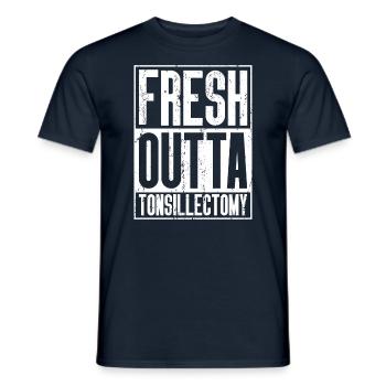 Fresh Outta Surgery - Tonsillectomy - Men's T-Shirt - navy - Front - AI Model Male 178 light (178cm)