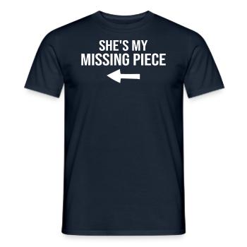 Ma pièce manquante Mon énigme - Paire - T-shirt homme - marine - Devant - AI Model Male 178 light (178cm)