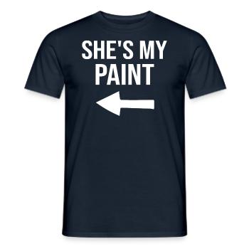 My Color My Canvas - Couple assorti - T-shirt homme - marine - Devant - AI Model Male 178 light (178cm)