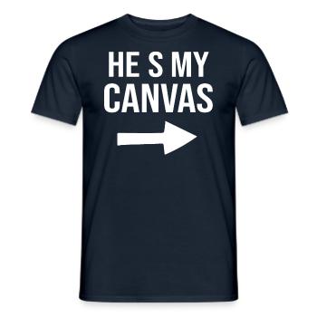 My Canvas My Color - Couple assorti - T-shirt homme - marine - Devant - AI Model Male 178 light (178cm)