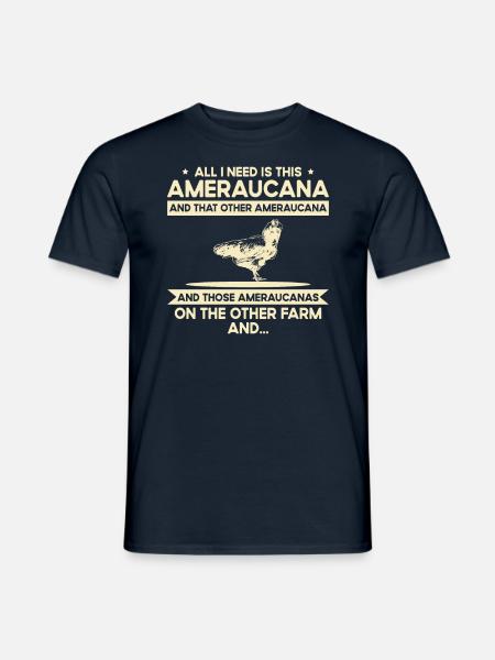 Geflügelbauer - Hühnchen -Ameraucana - Männer T-Shirt - Navy