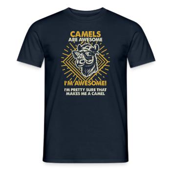 Camels Are Great - Mama Dad - Men's T-Shirt - navy - Front - AI Model Male 178 light (178cm)