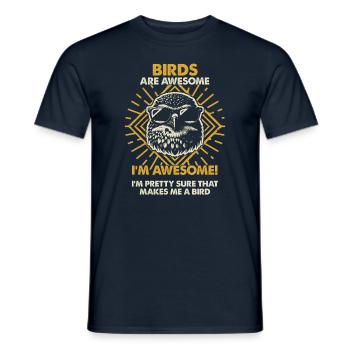 Birds Are Great - Mama Dad - Men's T-Shirt - navy - Front - AI Model Male 178 light (178cm)