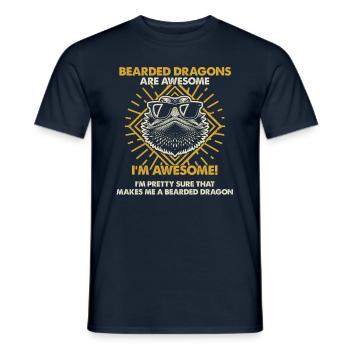 Bärtige Drachen Sind Großartig - Mama Dad - Männer T-Shirt - Navy - Vorne - AI Model Male 178 light (178cm)