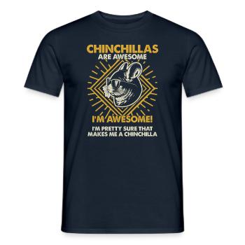 Chinchillas Are Great - Mama Dad - Men's T-Shirt - navy - Front - AI Model Male 178 light (178cm)