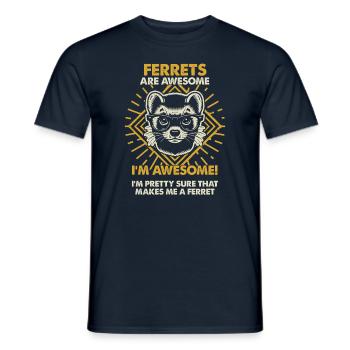 Frettchen Sind Großartig - Mama Dad - Männer T-Shirt - Navy - Vorne - AI Model Male 178 light (178cm)