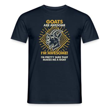 Goats Are Great - Mama Dad - Men's T-Shirt - navy - Front - AI Model Male 178 light (178cm)