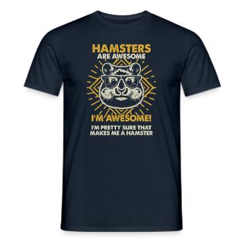 Hamsters Are Great - Mama Dad - Men's T-Shirt - navy - Front - AI Model Male 178 light (178cm)