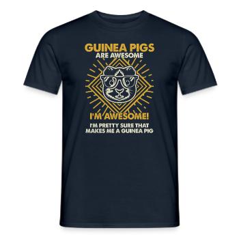Les cochons d’Inde sont géniaux - Mama Dad - T-shirt homme - marine - Devant - AI Model Male 178 light (178cm)
