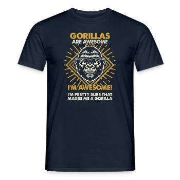 Gorillas Are Great - Mama Dad - Men's T-Shirt - navy - Front - AI Model Male 178 light (178cm)