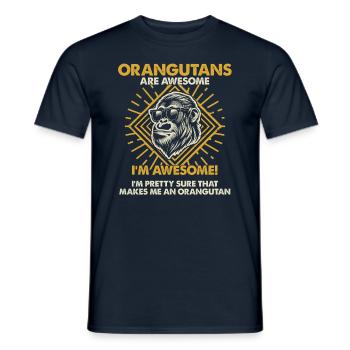 Orang -Utans Sind Großartig - Mama Dad - Männer T-Shirt - Navy - Vorne - AI Model Male 178 light (178cm)