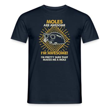 Moles Are Great - Mom Dad - Men's T-Shirt - navy - Front - AI Model Male 178 light (178cm)