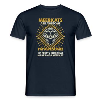 Meerkats Are Great - Mama Dad - Men's T-Shirt - navy - Front - AI Model Male 178 light (178cm)