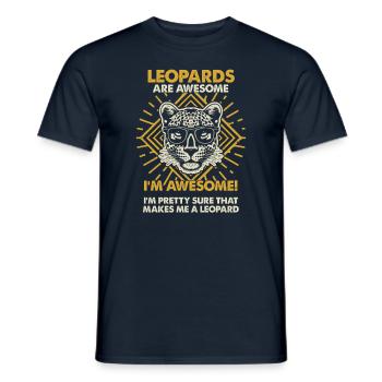 Leopards Are Great - Mama Dad - Men's T-Shirt - navy - Front - AI Model Male 178 light (178cm)