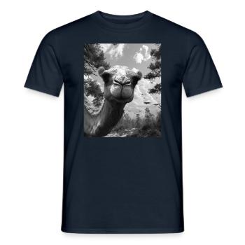 Selfie - Alien Selfie Camel UFO - T-shirt homme - marine - Devant - AI Model Male 178 light (178cm)