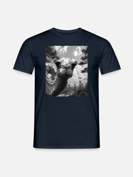 Selfie - Alien Selfie Camel UFO - Men's T-Shirt - navy