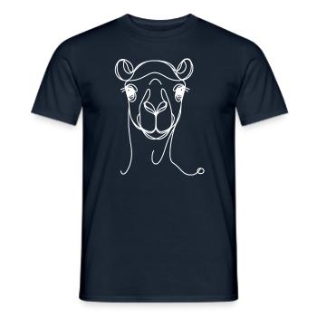 Line Art Papa Maman - Camel - T-shirt homme - marine - Devant - AI Model Male 178 light (178cm)