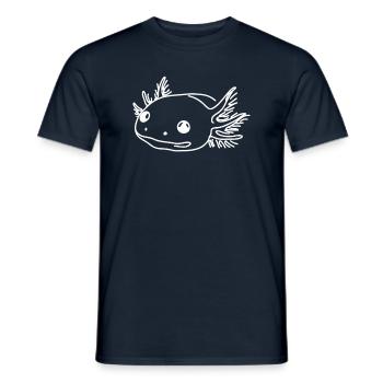 Linie Art Dad Mama - Axolotl - Männer T-Shirt - Navy - Vorne - AI Model Male 178 light (178cm)