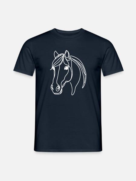 Linie Art Dad Mama - Tennessee Walker - Männer T-Shirt - Navy