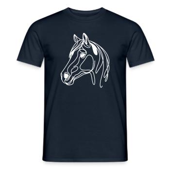 Linie Art Dad Mama - Farbe - Männer T-Shirt - Navy - Vorne - AI Model Male 178 light (178cm)