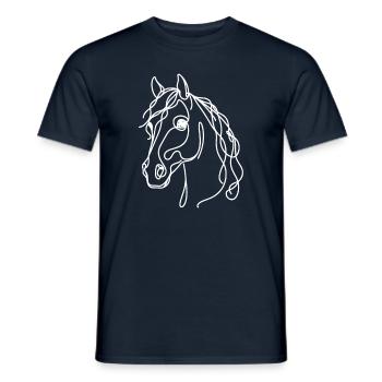 Line Art Papa Maman - Quartier - T-shirt homme - marine - Devant - AI Model Male 178 light (178cm)
