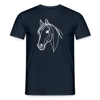 Line Art Papa Maman - Hanovrien - T-shirt homme - marine - Devant - AI Model Male 178 light (178cm)