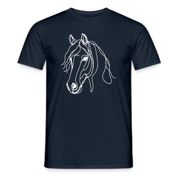 Linie Art Dad Mama - Friesisch - Männer T-Shirt - Navy - Vorne - AI Model Male 178 light (178cm)