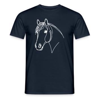 Line Art Papa Maman - Classe - T-shirt homme - marine - Devant - AI Model Male 178 light (178cm)