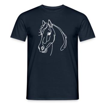 Line Art Papa Maman - Andalou - T-shirt homme - marine - Devant - AI Model Male 178 light (178cm)