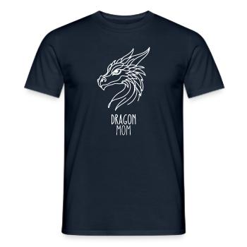 Line Art Meilleure Maman - Dragon - T-shirt homme - marine - Devant - AI Model Male 178 light (178cm)