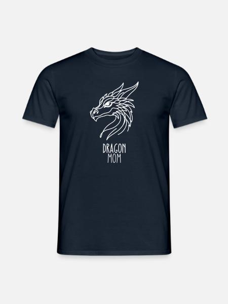 Line Art Best Mama - Drache - Männer T-Shirt - Navy