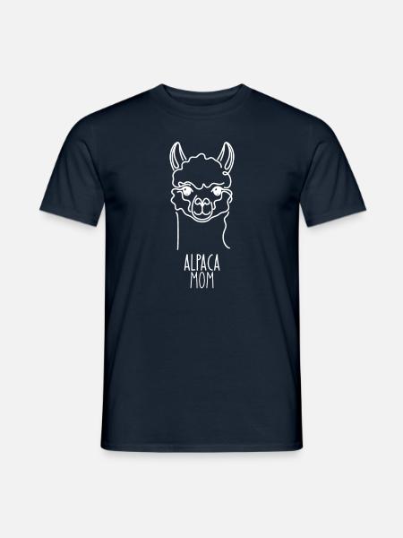 Line Art Best Mama - Alpaca - Men's T-Shirt - navy
