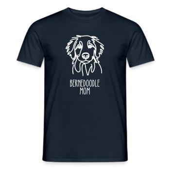 Line Art Mom - Bernedoodle - Men's T-Shirt - navy - Front - AI Model Male 178 light (178cm)