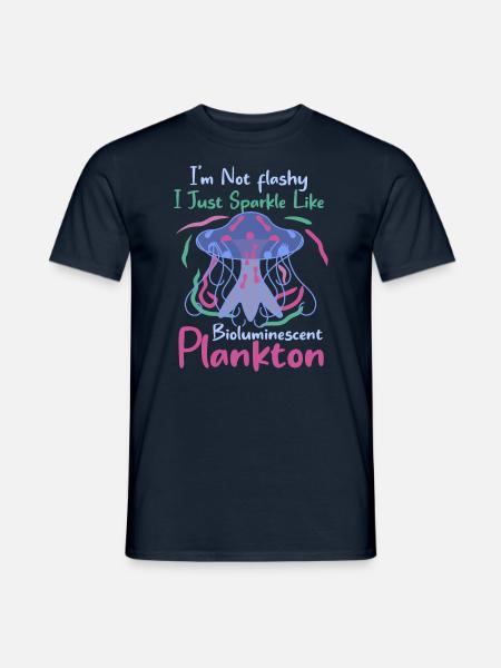 Bioluminescent Plankton - Marine Animal - Men's T-Shirt - navy