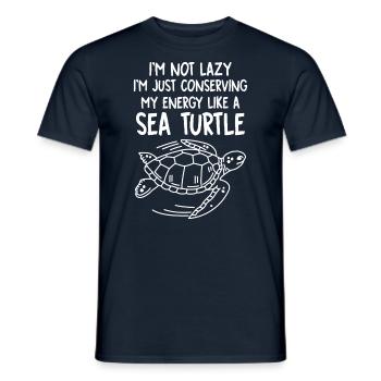 Energy Turtle Saving - Ocean - Men's T-Shirt - navy - Front - AI Model Male 178 light (178cm)