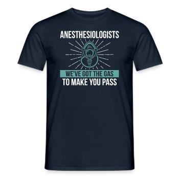 Ich Habe Gas Bekommen, Damit Sie CRNA Bestehen - Männer T-Shirt - Navy - Vorne - AI Model Male 178 light (178cm)