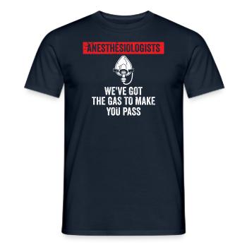 Ich Habe Gas Bekommen, Damit Sie CRNA Bestehen - Männer T-Shirt - Navy - Vorne - AI Model Male 178 light (178cm)