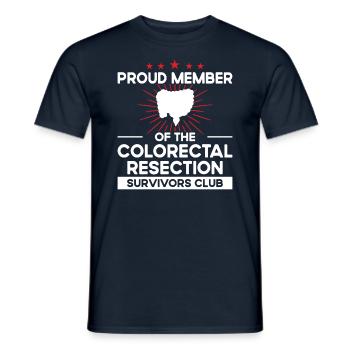 SensibilisSurvivors Club - Résection colorectale - T-shirt homme - marine - Devant - AI Model Male 178 light (178cm)